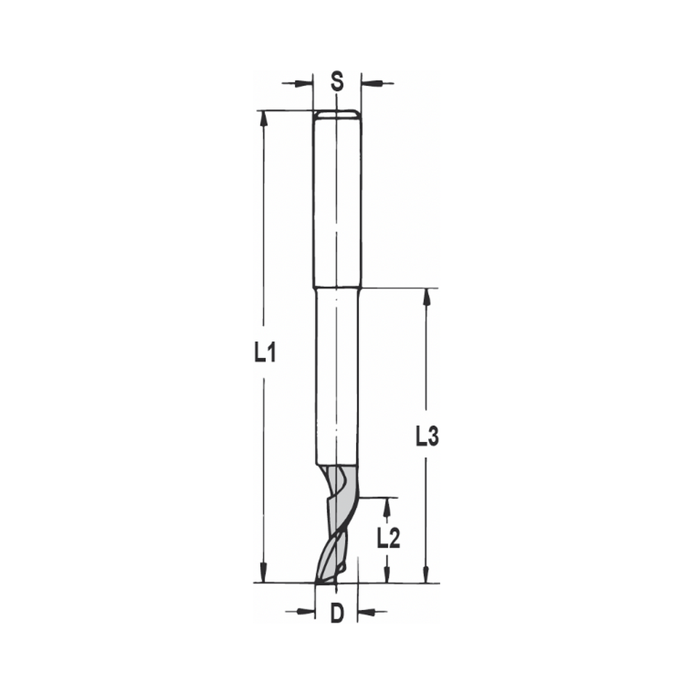 GROEFFREES VOOR ALUMINIUM EN KUNSTSTOF Ø 10 X 14/75 MM, TL=96 MM, S=10 MM, HS-E