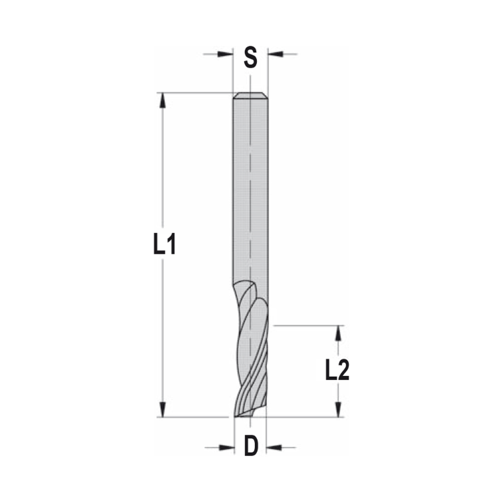 SPIRAALGROEFFREES Ø 6 X 16 MM, TL=60 MM, S=6 MM, VHW