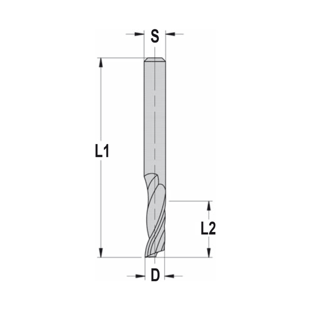 SPIRAALGROEFFREES Ø 6 X 27 MM, TL=60 MM, S=6 MM, VHW