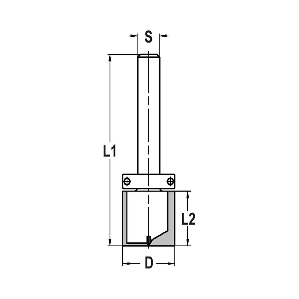 KANTENFREES RECHT Ø 22 X 16 MM, TL=70 MM, S=8 MM, HW
