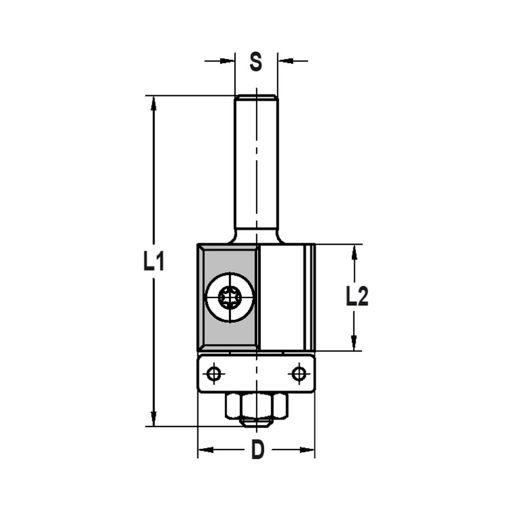 KEERMESKANTENFREES RECHT Ø 22 X 12 MM, TL=54 MM, S=8 MM, HW