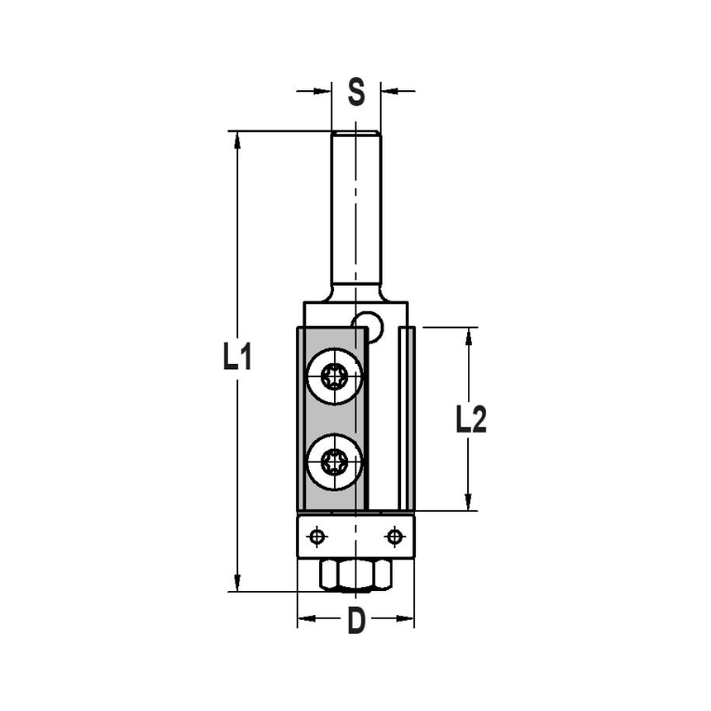 KEERMESKANTENFREES RECHT Ø 19 X 30 MM, TL=75 MM, S=12 MM, HW