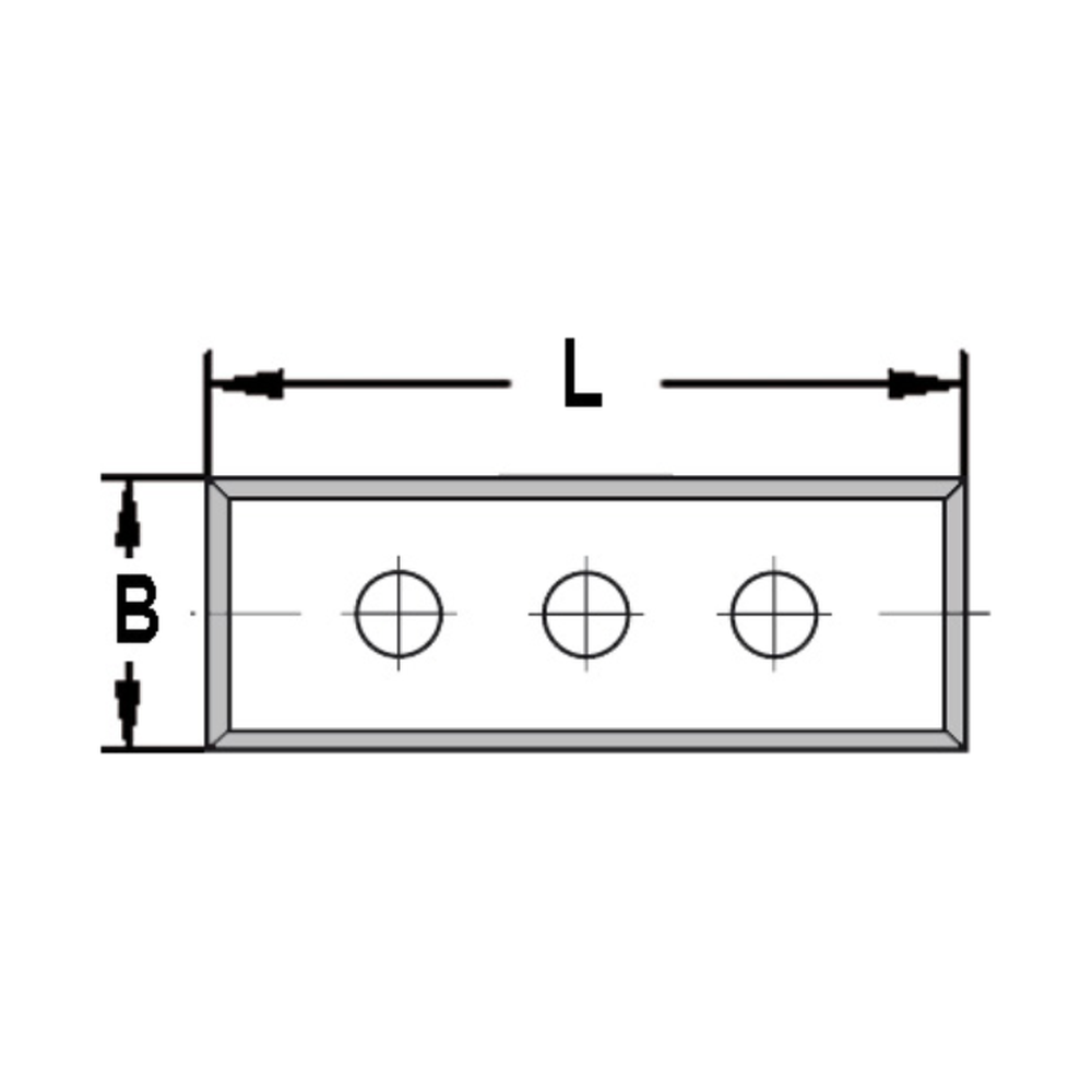KEERMES 50,0 X 12,0 X 1,7 MM (3-GATS), VIERZIJDIG GESLEPEN, HW