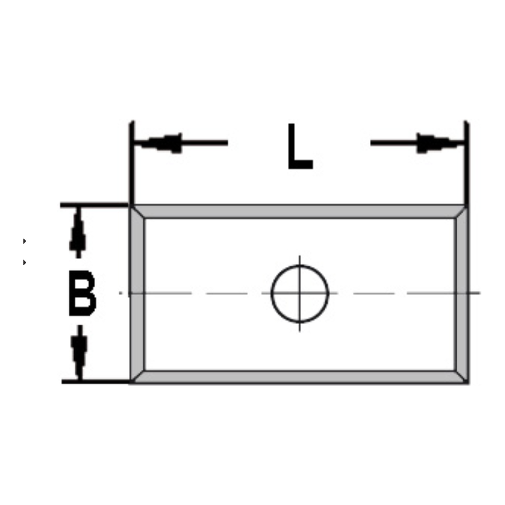 KEERMES 20,0 X 12,0 X 1,5 MM (1-GATS), VIERZIJDIG GESLEPEN, HW