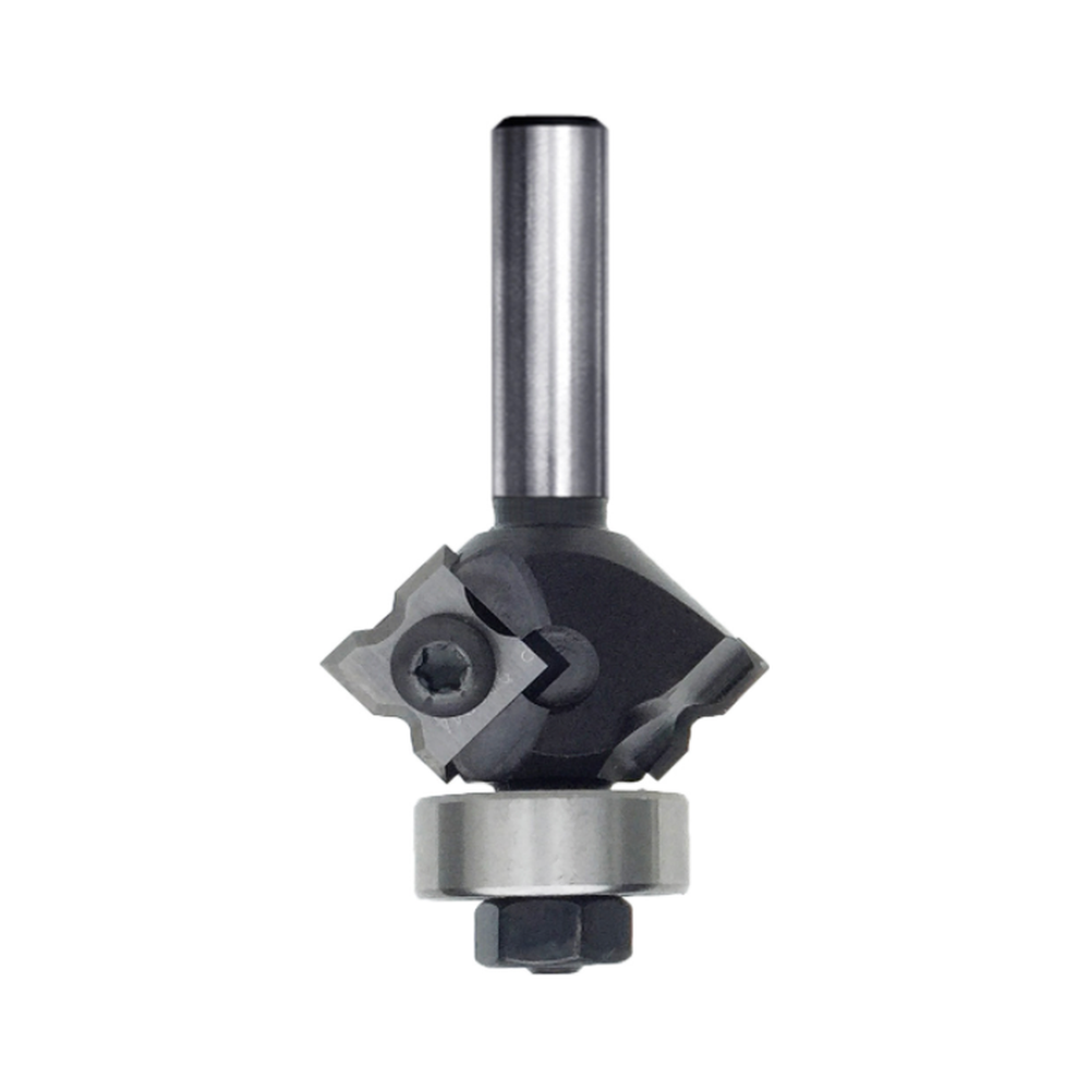 KEERMESFASE-/ AFRONDFREES MET LAGER, 45° + R1/2/3, S=8 MM, HW