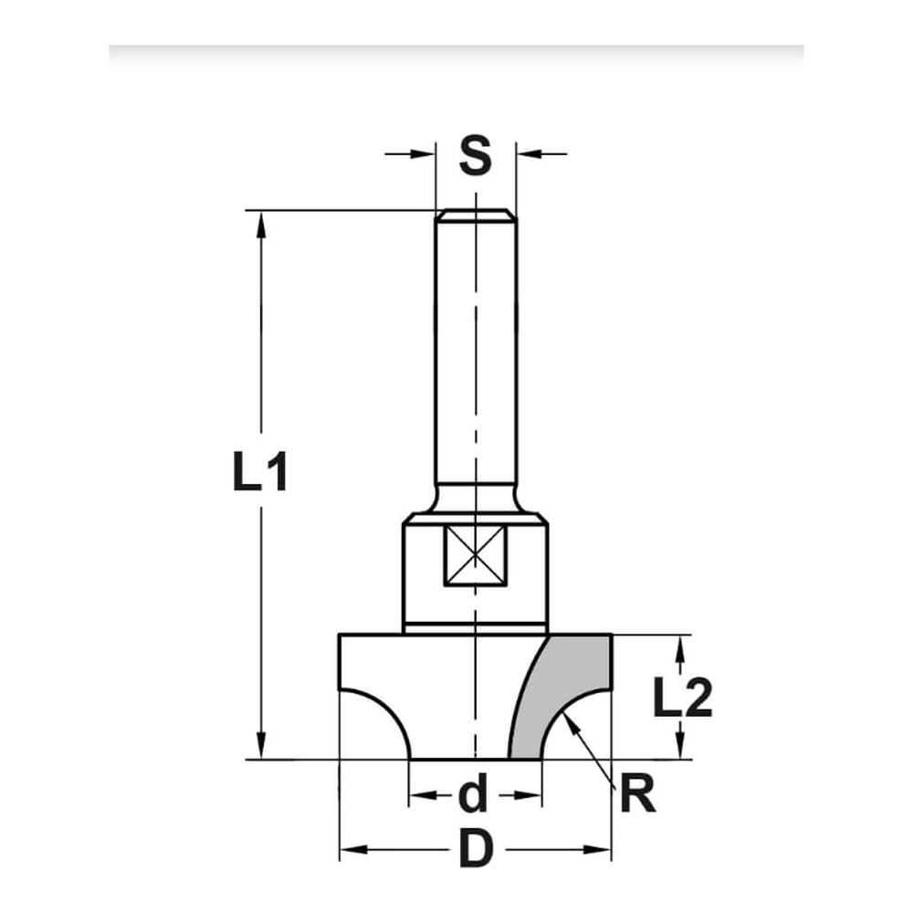 KWARTRONDPROFIELFREES R=3,0 MM ZONDER LAGER, D=18 MM, S=6 MM, HW
