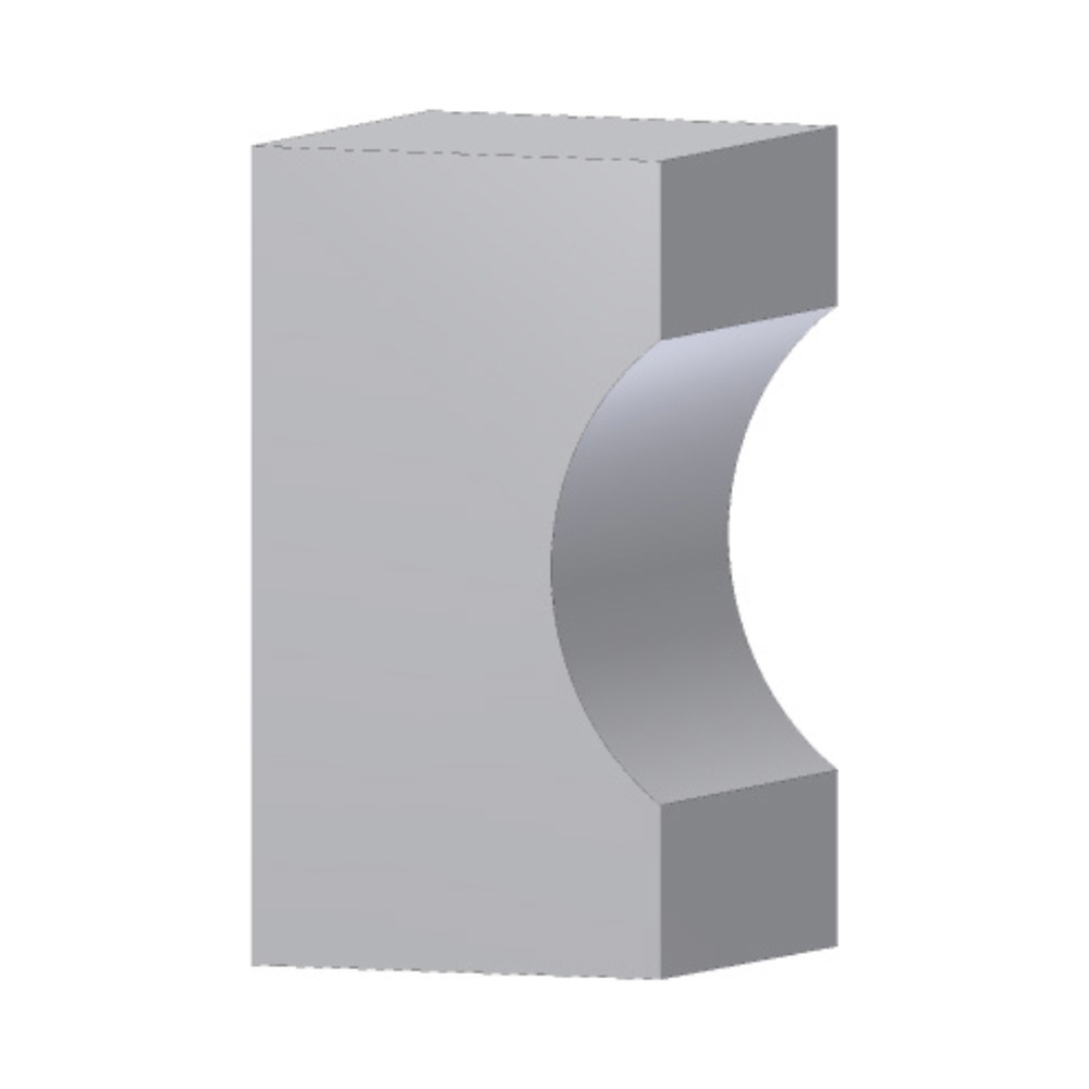 KOGELPROFIELFREES R=8,0 MM MET LAGER, TL=55 MM, S=8 MM, HW