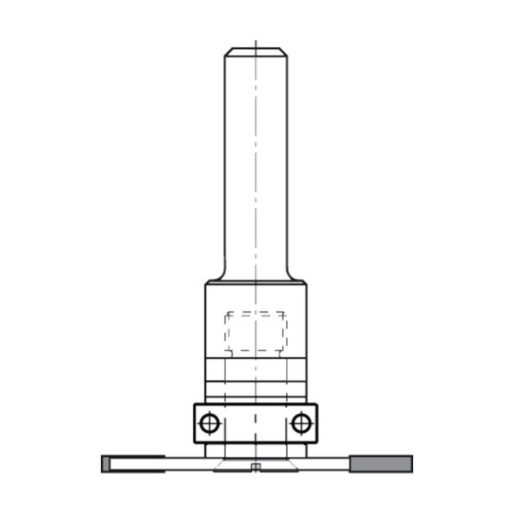 SPINDEL MET VLAKKE ONDERKANT, OPNAME (D) 8,0 MM, L2=15 MM, S=10 MM, HW