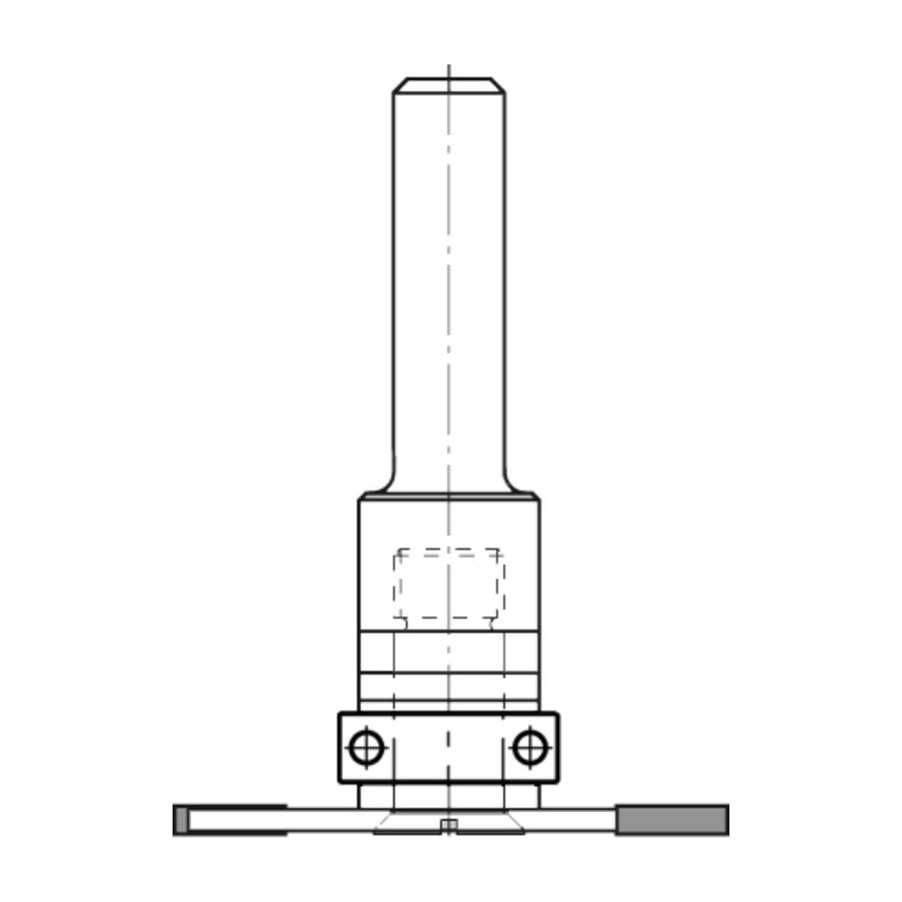 SPINDEL MET VLAKKE ONDERKANT EN LAGER, OPNAME (D) 8,0 MM, L2=15 MM, S=8 MM, HW