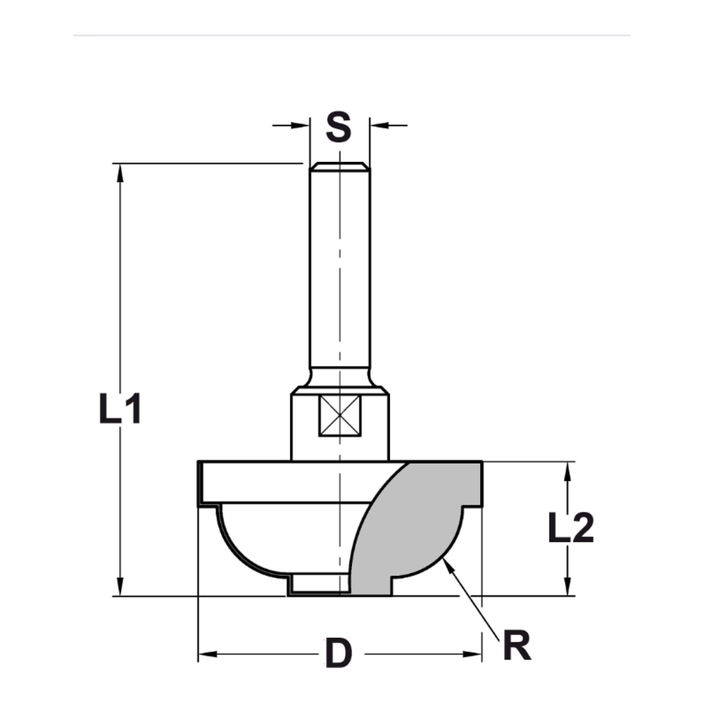 HOLLIJSTPROFIELFREES R=6,35 MM ZONDER LAGER, D=30,7 MM, S=12 MM, HW