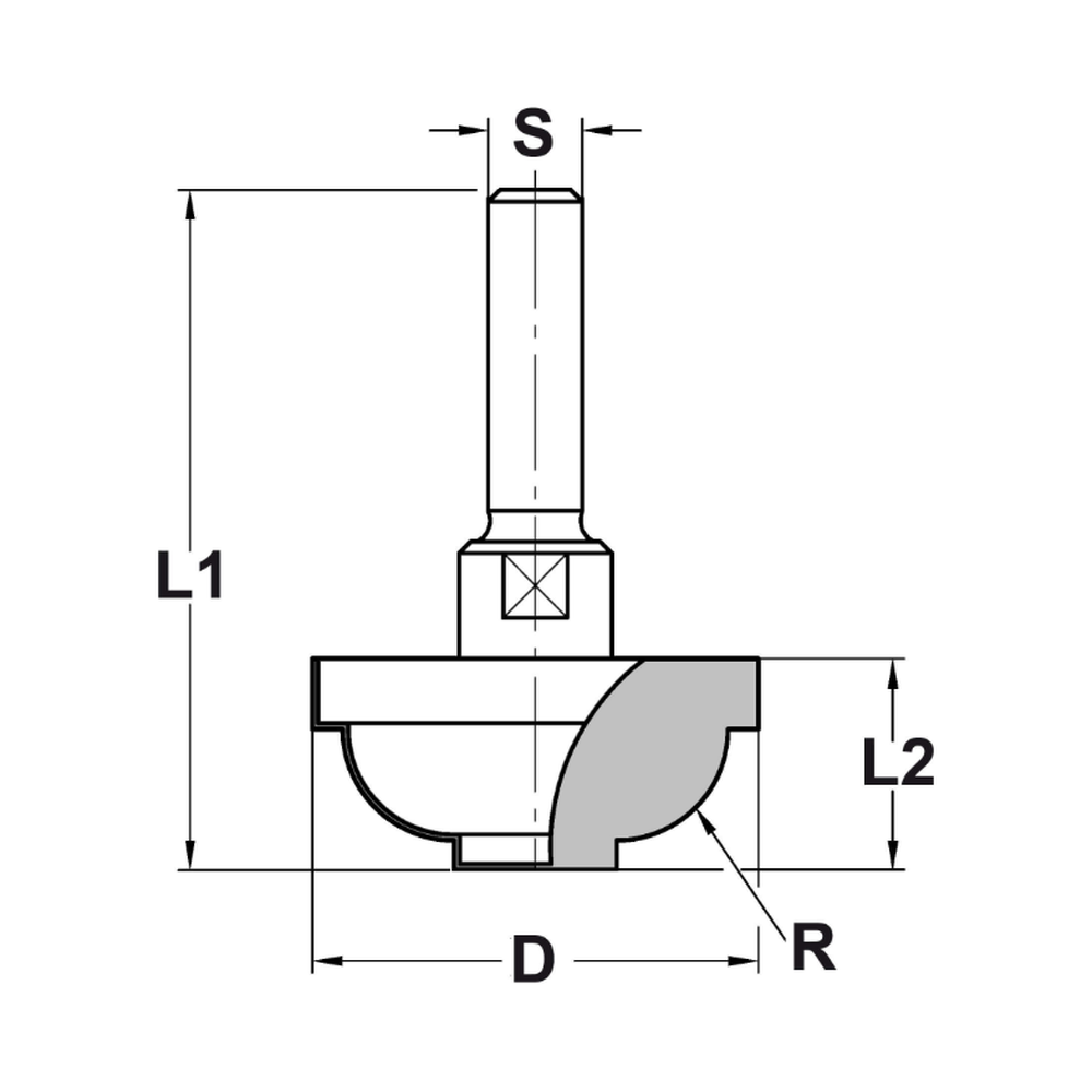 HOLLIJSTPROFIELFREES R=9,5 MM ZONDER LAGER, D=38 MM, S=8 MM, HW