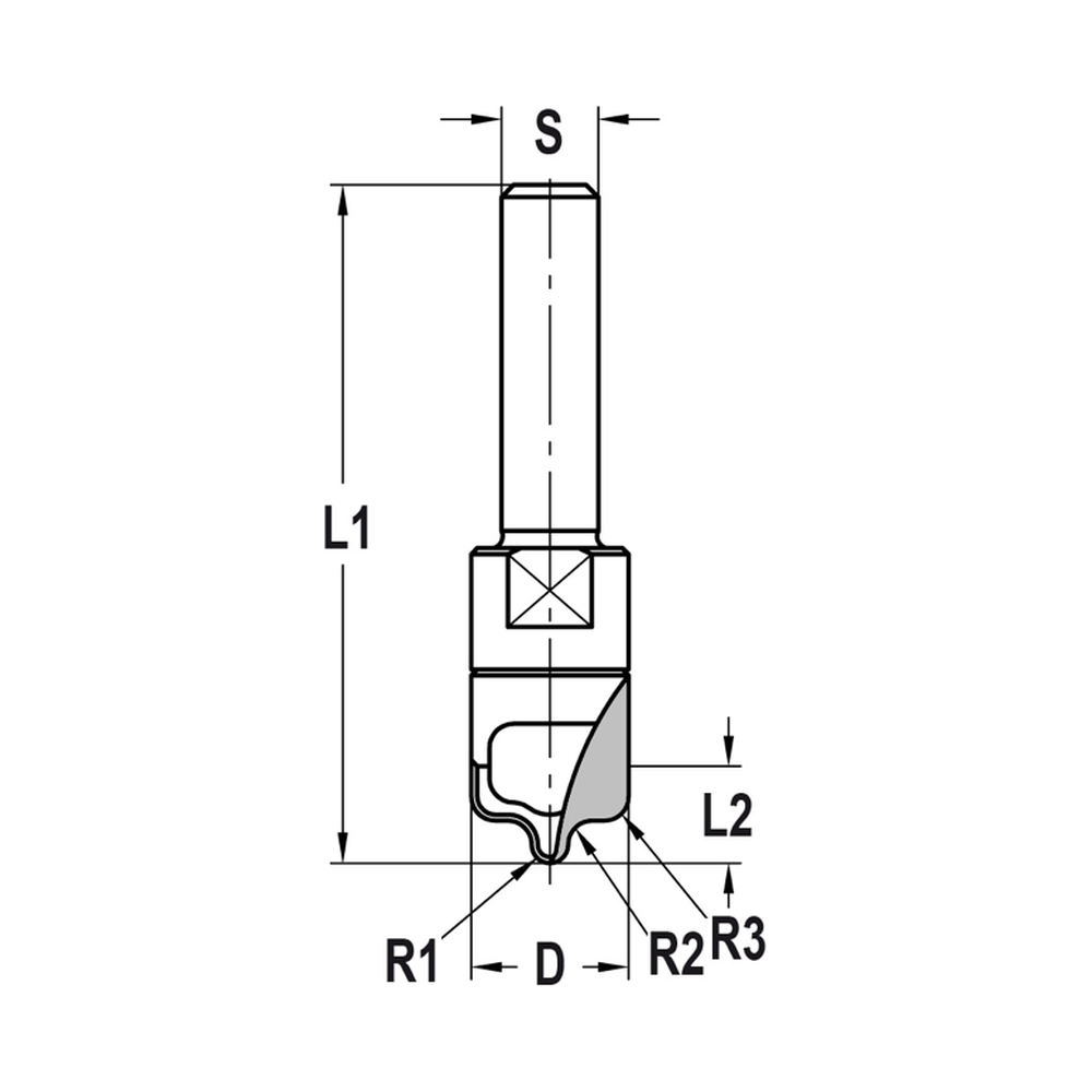PANEELFREES R=1,5/2,0/2,0 MM, TL=51 MM, S=12 MM, HW