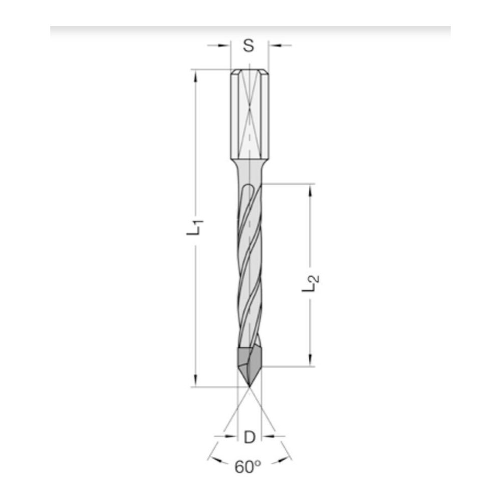 DREVELBOOR + DAKT 5 X 35 TL=67 L Schacht 8mm