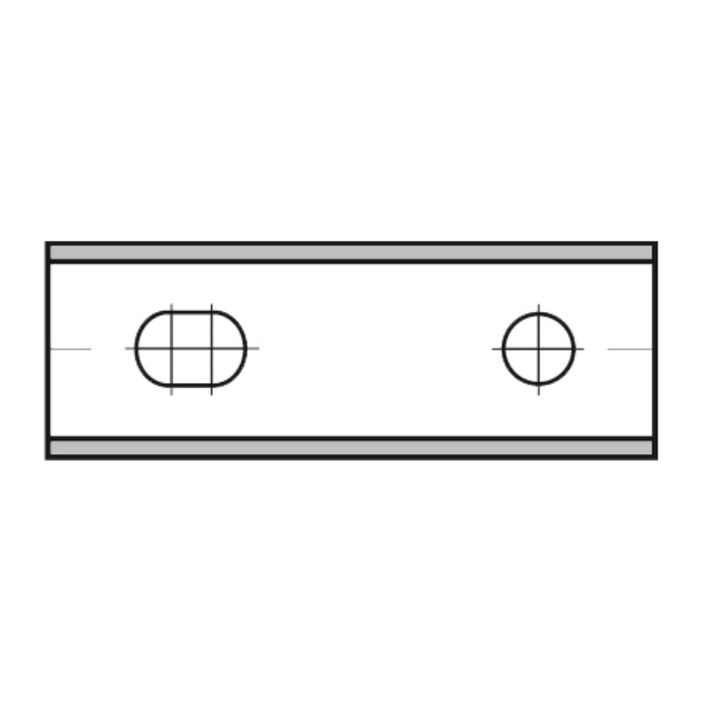 KEERMES 80,0 X 13,0 X 2,2 MM (2-GATS), TWEEZIJDIG GESLEPEN, HW