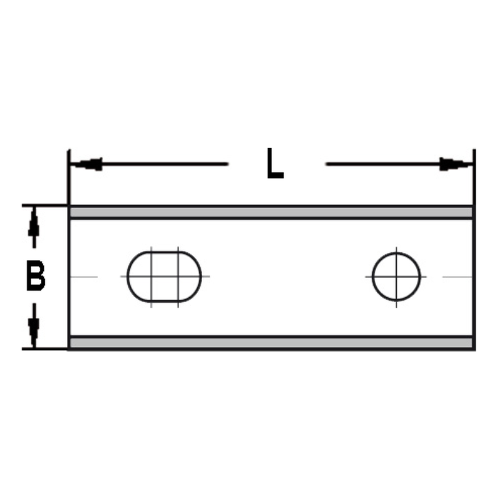 KEERMES 80,0 X 13,0 X 2,2 MM (2-GATS), TWEEZIJDIG GESLEPEN, HW
