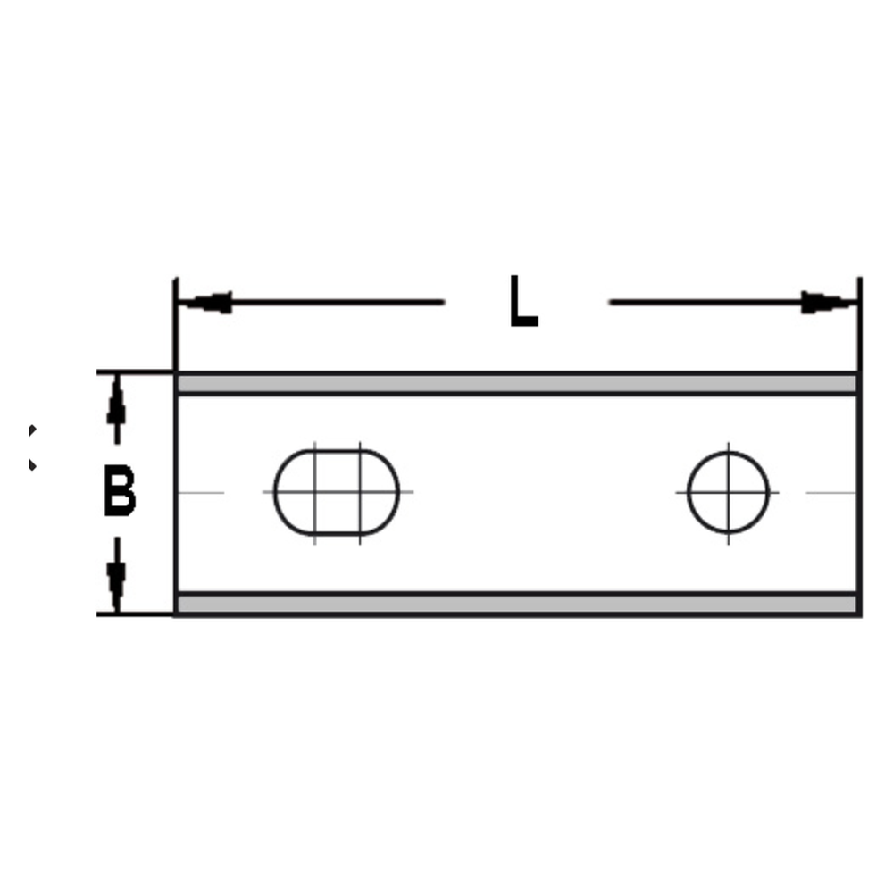 KEERMES 100,0 X 13,0 X 2,2 MM (2-GATS), TWEEZIJDIG GESLEPEN, HW