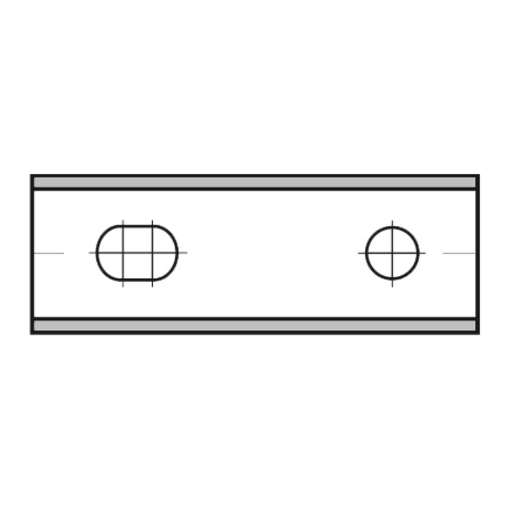 KEERMES 120,0 X 13,0 X 2,2 MM (2-GATS), TWEEZIJDIG GESLEPEN, HW