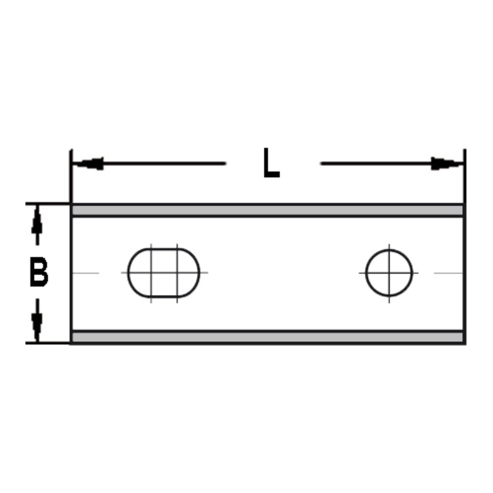 KEERMES 120,0 X 13,0 X 2,2 MM (2-GATS), TWEEZIJDIG GESLEPEN, HW