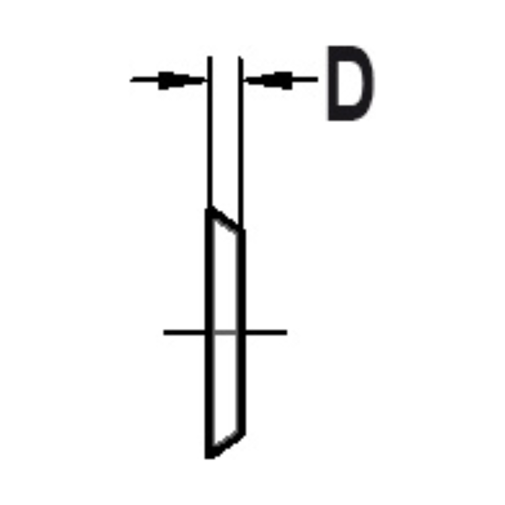 KEERMES 50,0 X 12,0 X 1,5 MM (2-GATS), VIERZIJDIG GESLEPEN, HW
