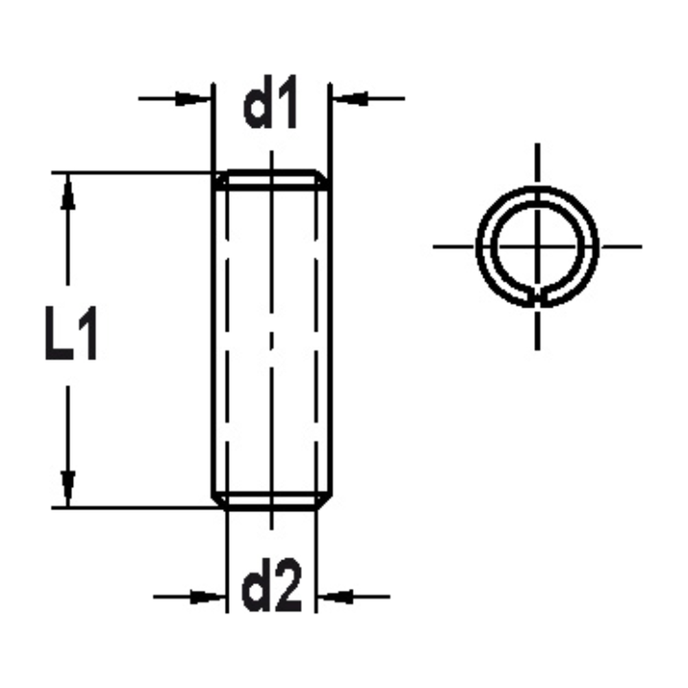 VERLOOPBUS D=8 MM / D=6 MM, L1=23 MM