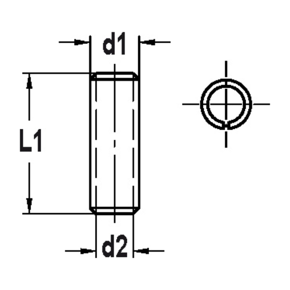 VERLOOPBUS D=10 MM / D=6 MM, L1=23 MM