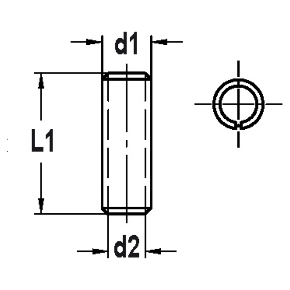 VERLOOPBUS D=8 MM / D=6,3 MM, L1=23 MM