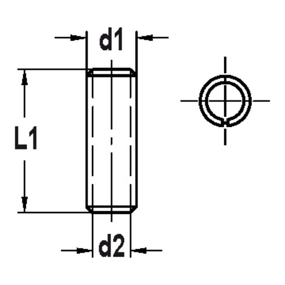 VERLOOPBUS D=10 MM / D=8 MM, L1=23 MM