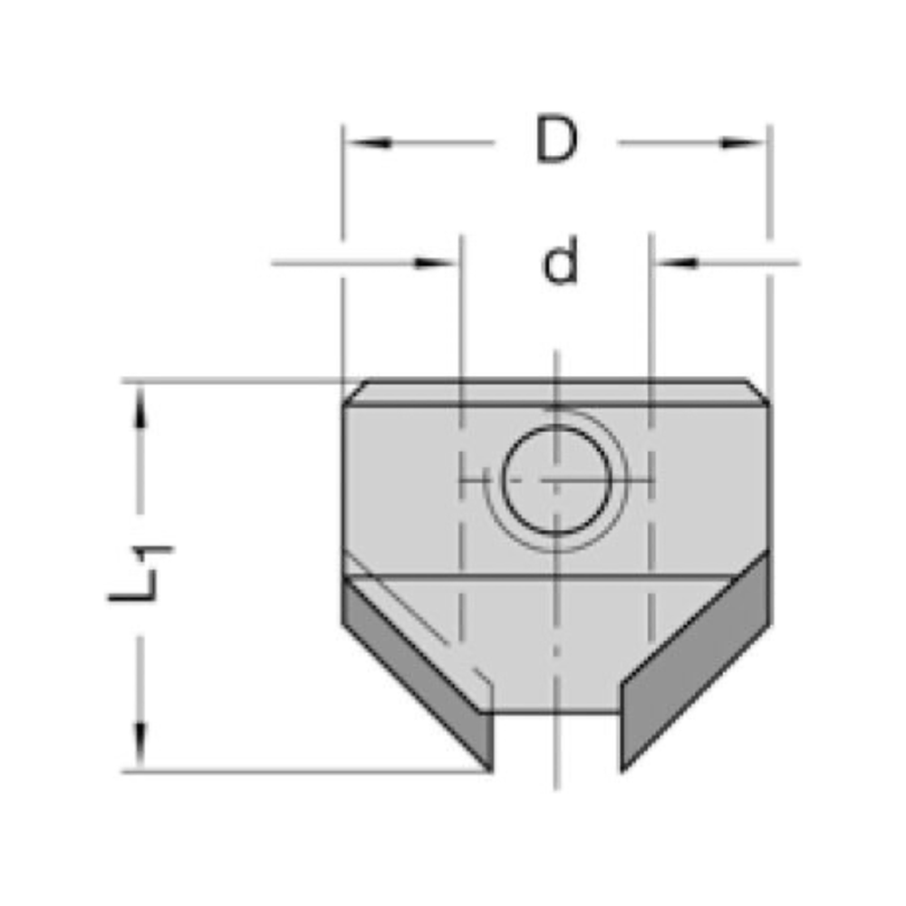 Verzinker D=18,0 mm x 90° Opname (d) = 8,0 mm