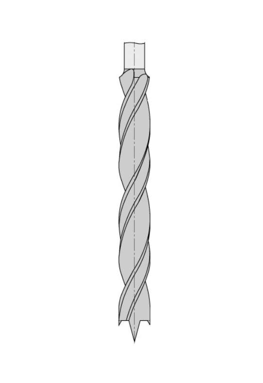 Staketboor Ø 12 x 105 mm Lengte punt (L4) = 10,0 mm Totale lengte (L1) = 170 mm