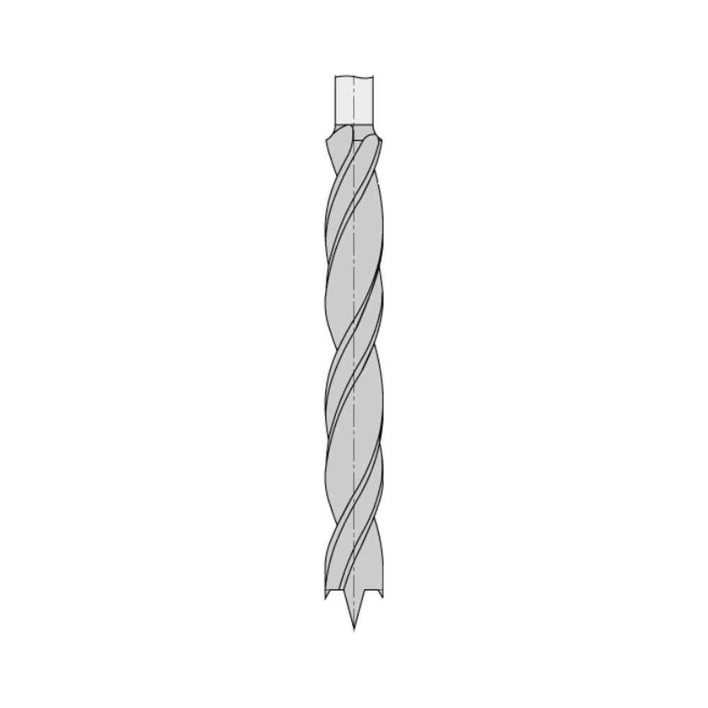 Staketboor Ø 18 x 130 mm Lengte punt (L4) = 16,0 mm Totale lengte (L1) = 200 mm