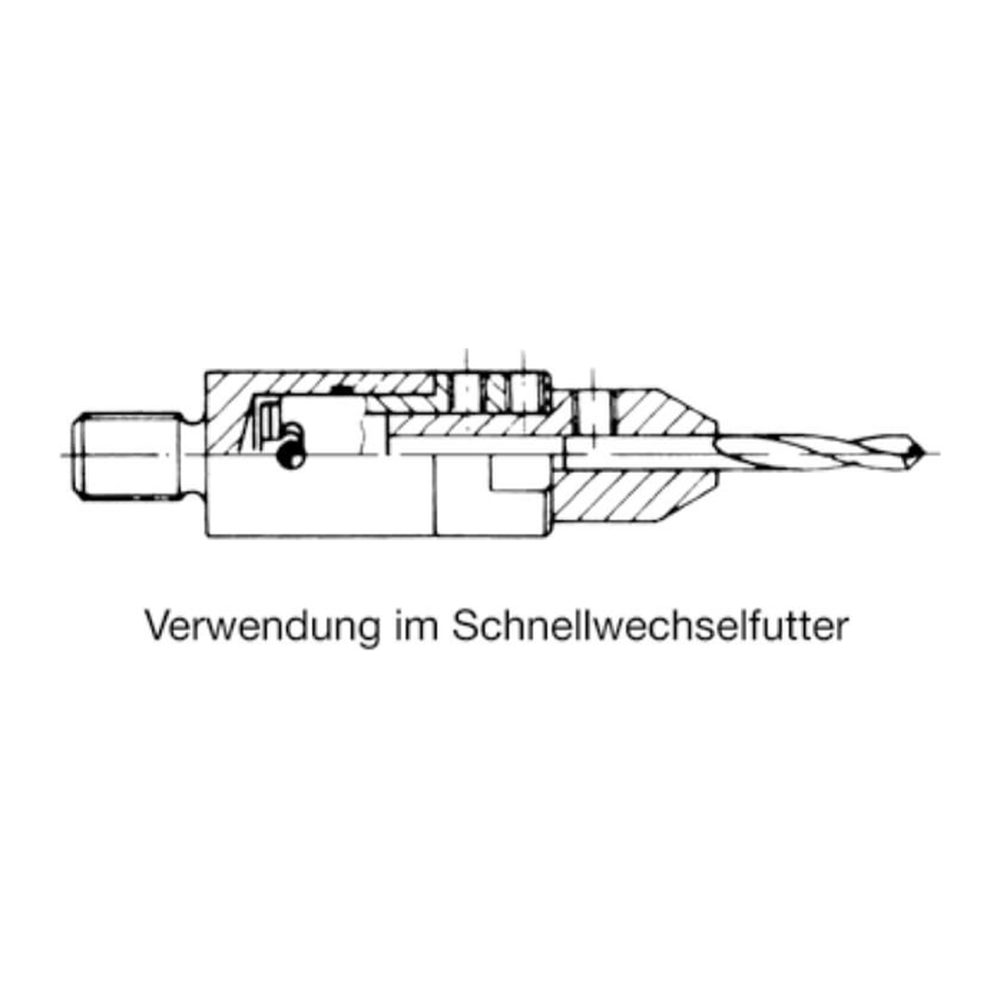BOOROPNAMEN VOOR BOREN Opname d=4,0 mm Schacht (S) = 10 x 21 mm
