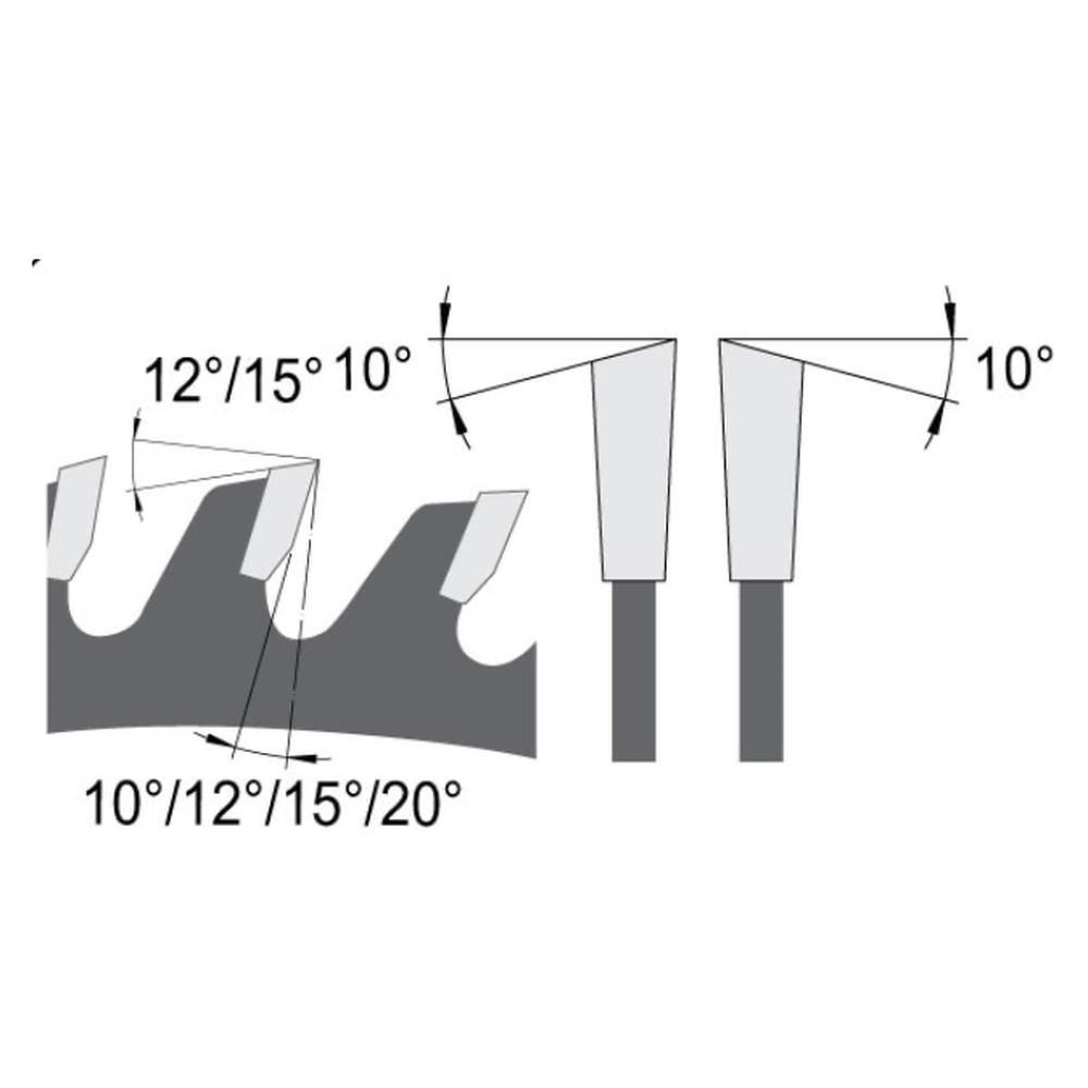 ZAAGBLAD Ø 165 MM, ASGAT 20 MM, B=2,40 MM, Z=48 WISSELTAND, HW Schulpen en afkorten