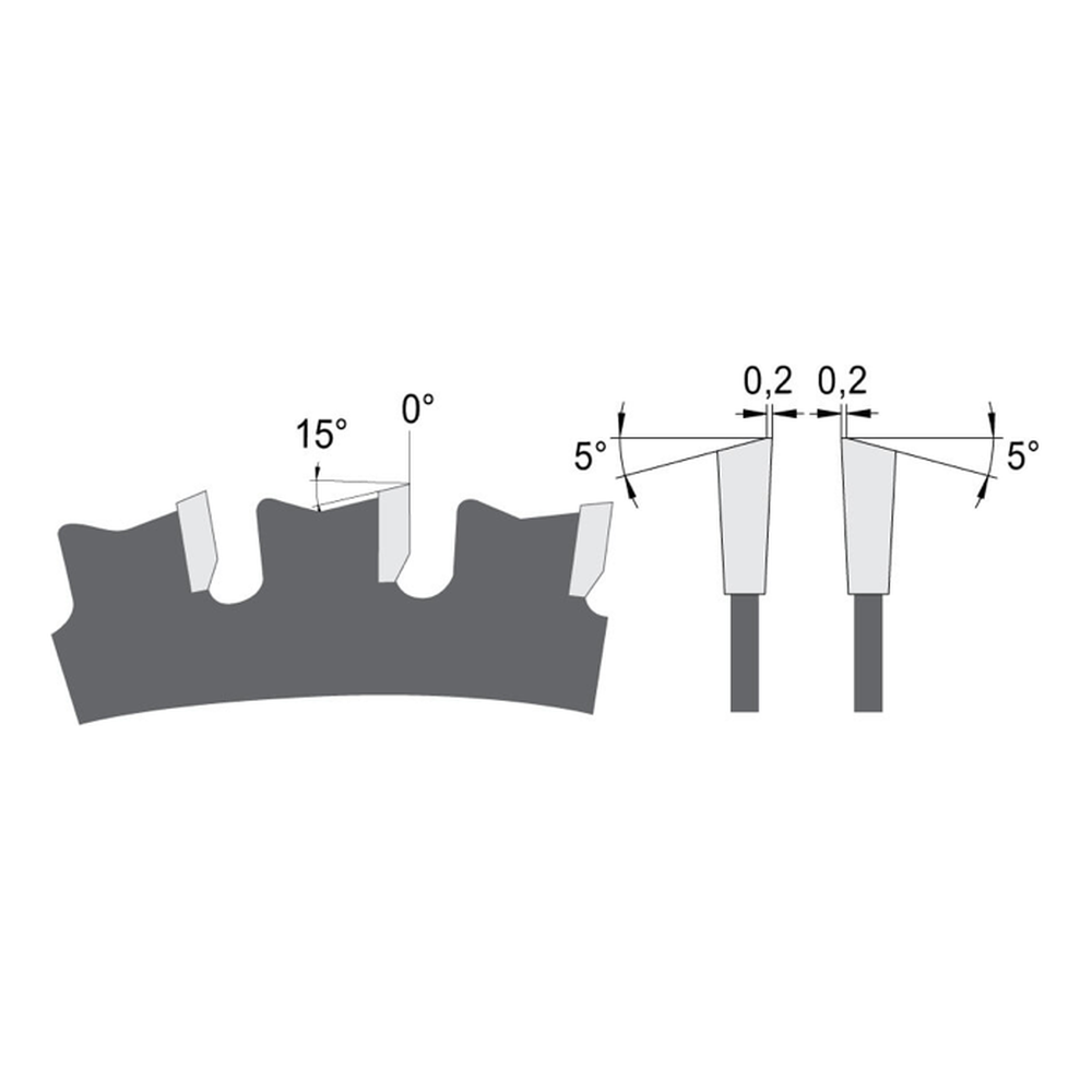ZAAGBLAD Ø 255 MM, ASGAT 25,4 MM, B=2,20 MM, Z=60 W/FASE, HW Dunne snijbreedte; lage snijsnelheid