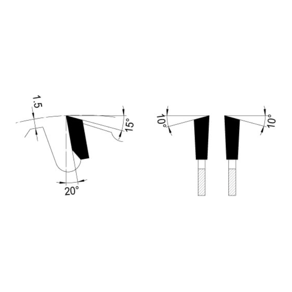 ZAAGBLAD Ø 400 MM, ASGAT 30 MM, B=3,60 MM, Z=36 WISSELTAND SDB, HW Schulpen en afkorten