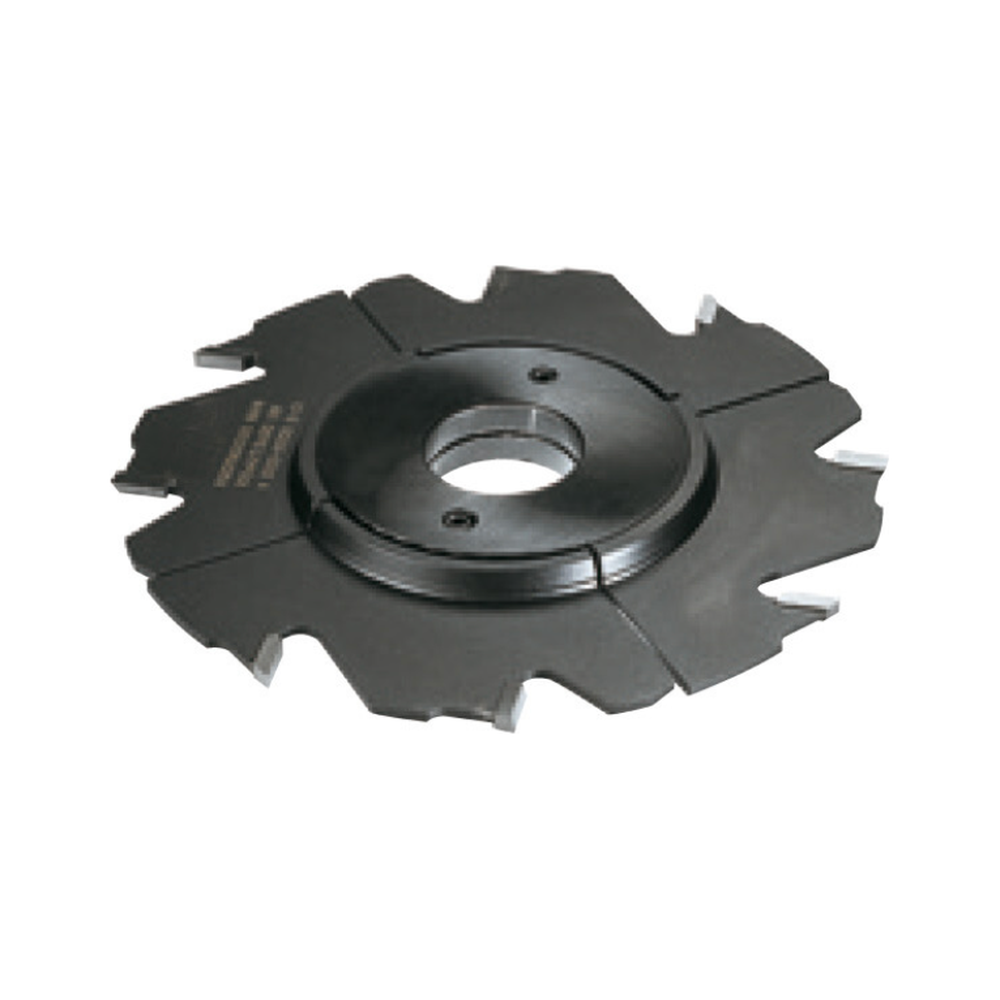 VERSTELBARE GROEFZAAG Ø 140 MM, ASGAT 30 MM, B=2,5-4,8 MM, Z=4F+4V, HW Met tussenringen 0,1 mm