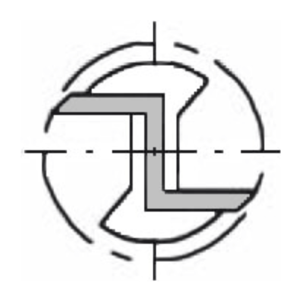 GROEFFREES Ø 20 X 25 MM, TL=60 MM, BINNENDRAAD M12, HW Zij- en onderkant snijdend, onderkant ingelegd HW