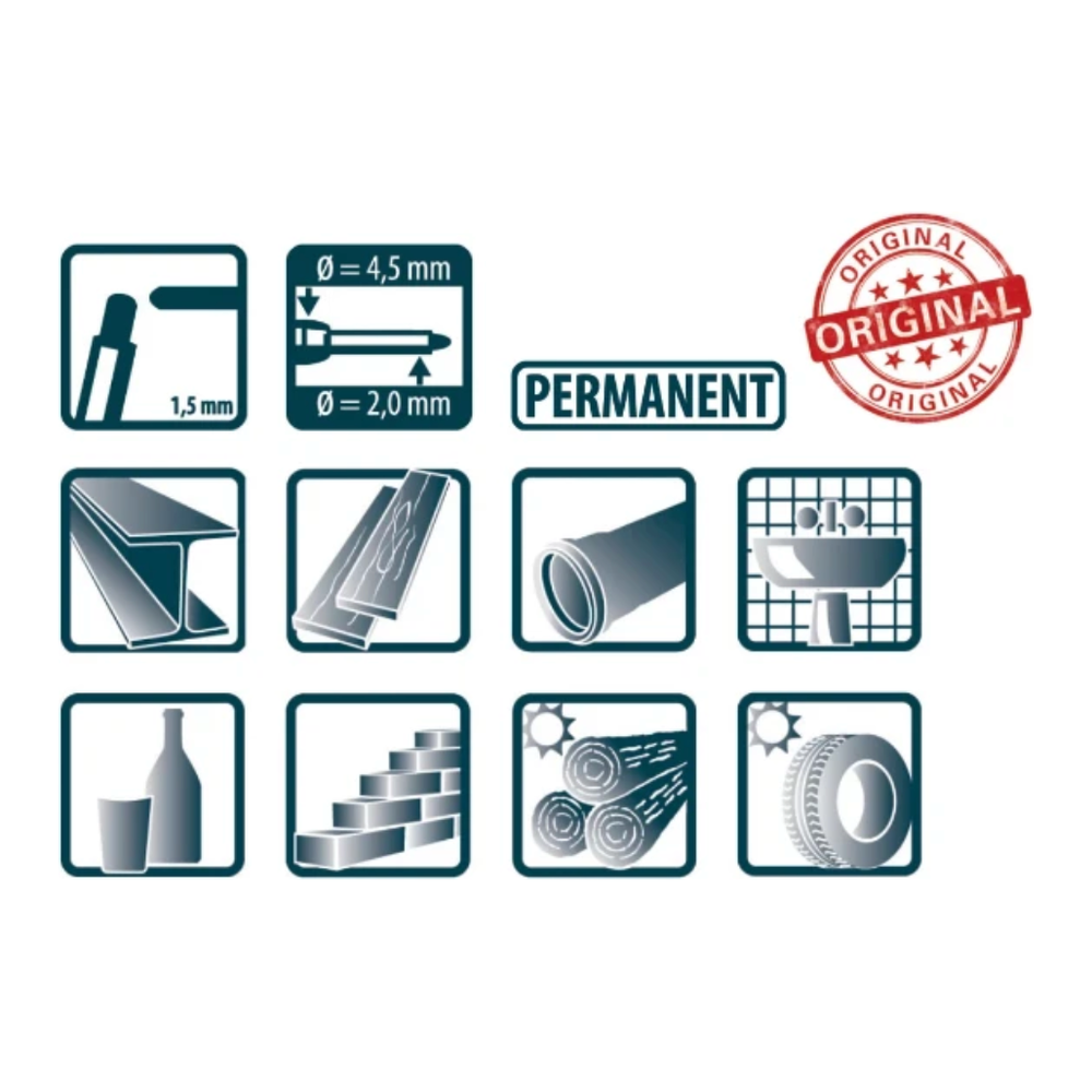 Pica-Ink 150/41 Markeerstift voor diepe gaten blauw