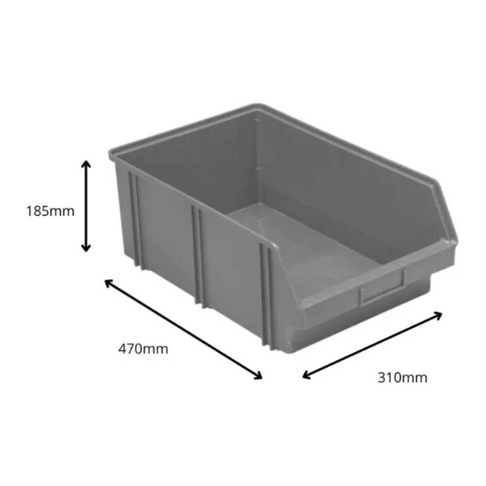 Stapelbakken B5 grijs