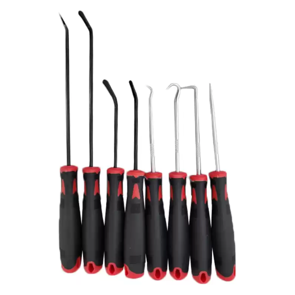 Set haken met rechte en afgeronde punt 8-dlg