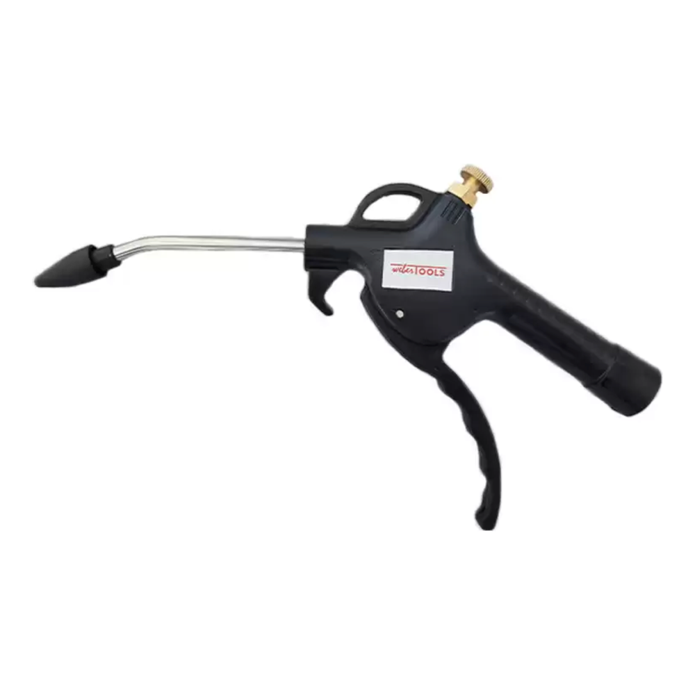 Blaaspistool met doorstroomregelaar