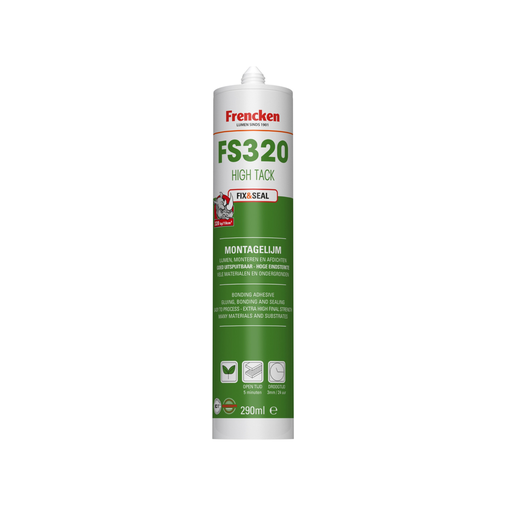 FS320 High Tack – Fix&Seal montagelijm Koker 290ml (12 stuks)