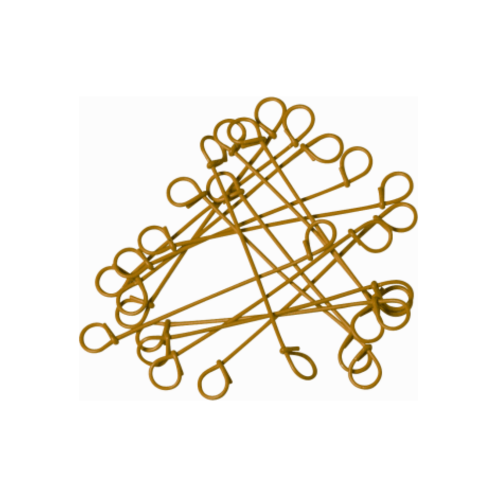 GEEL 160mm x 1000 stuks snelstropper cq drillbinders geplastificeerd