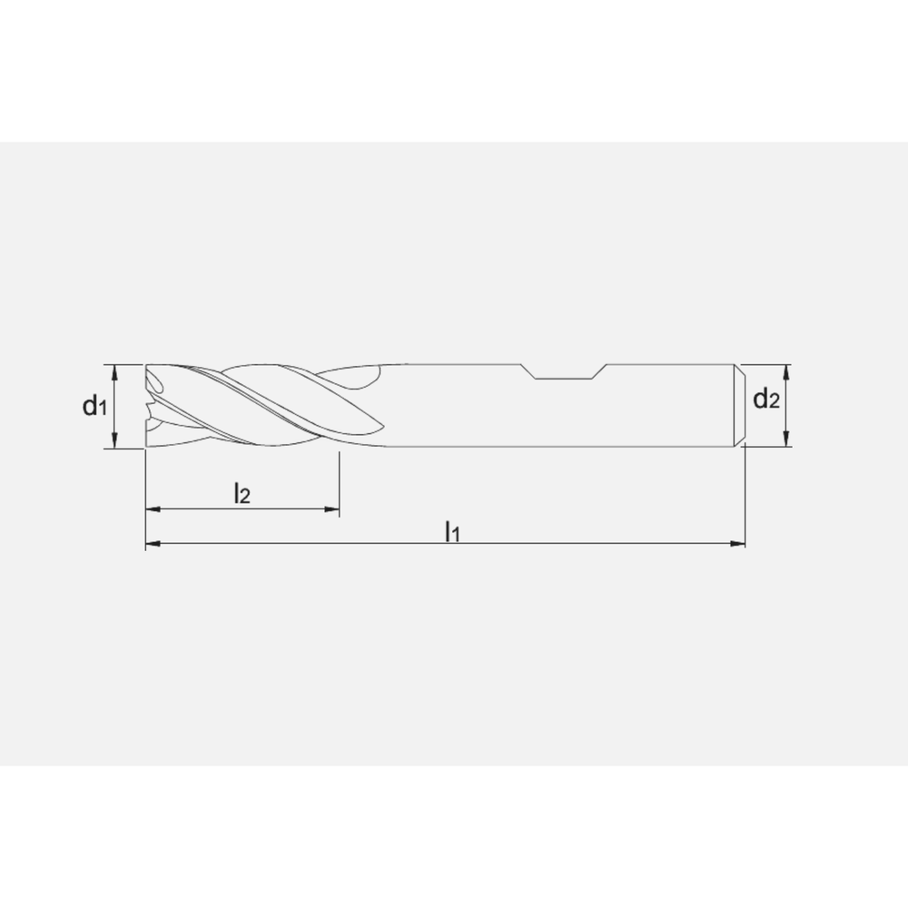Phantom UNI HSS-E PM Vari-frees, 4-snijder DIN 844-B kort, AlTiN-X