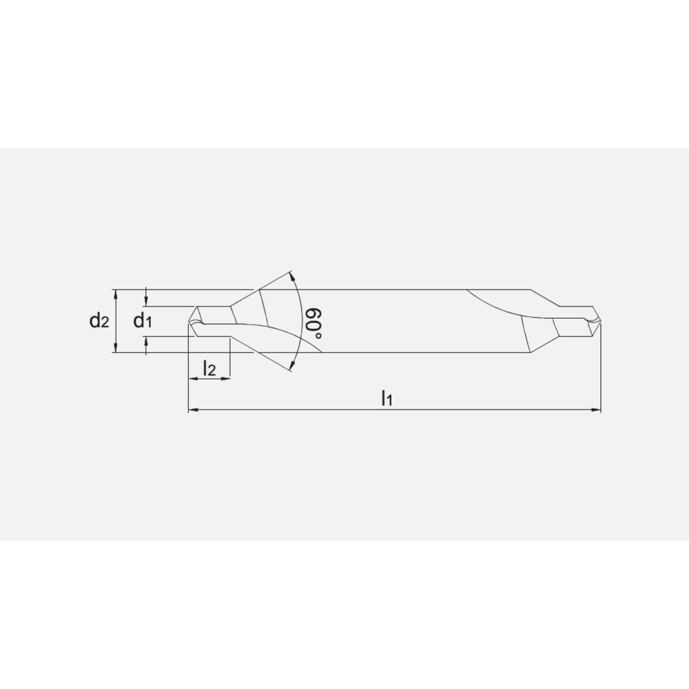 Phantom HSS Centerboor DIN 333-A 60°
