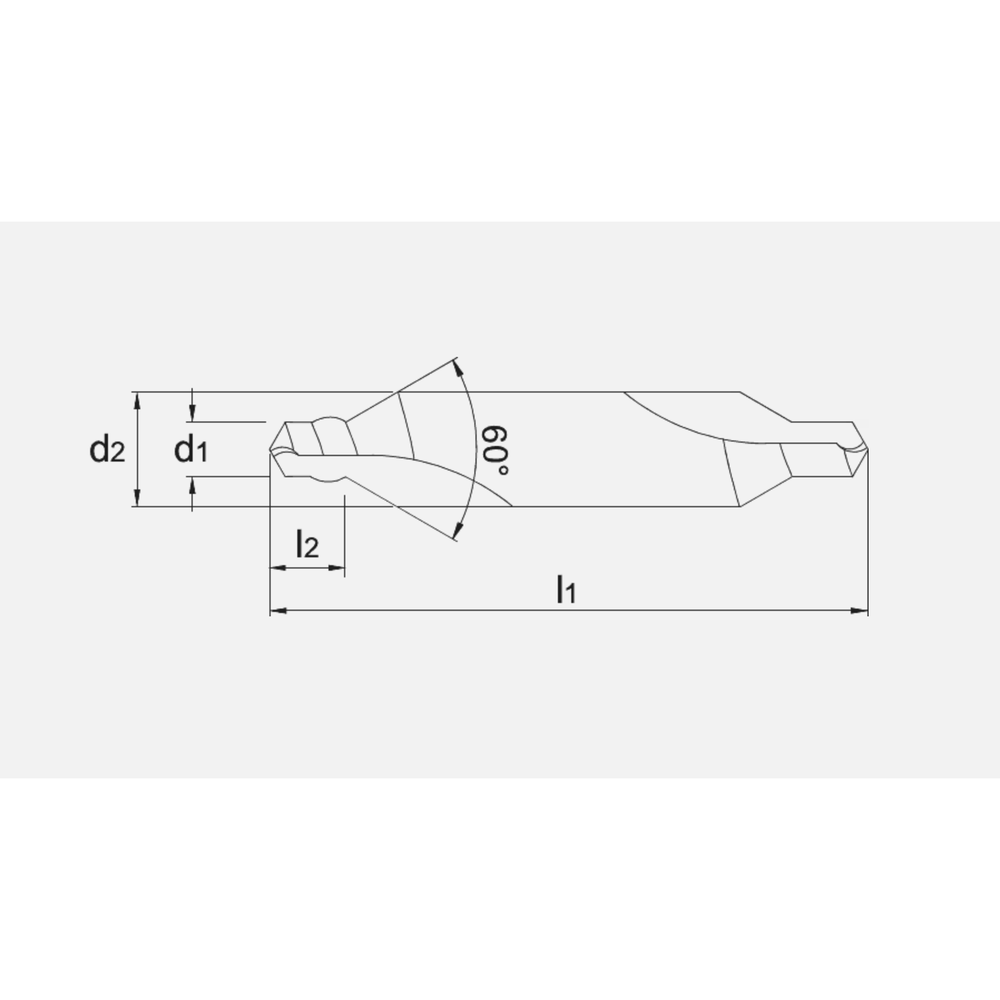 Phantom HSS Centerboor DIN 333-W met kraag, 60°