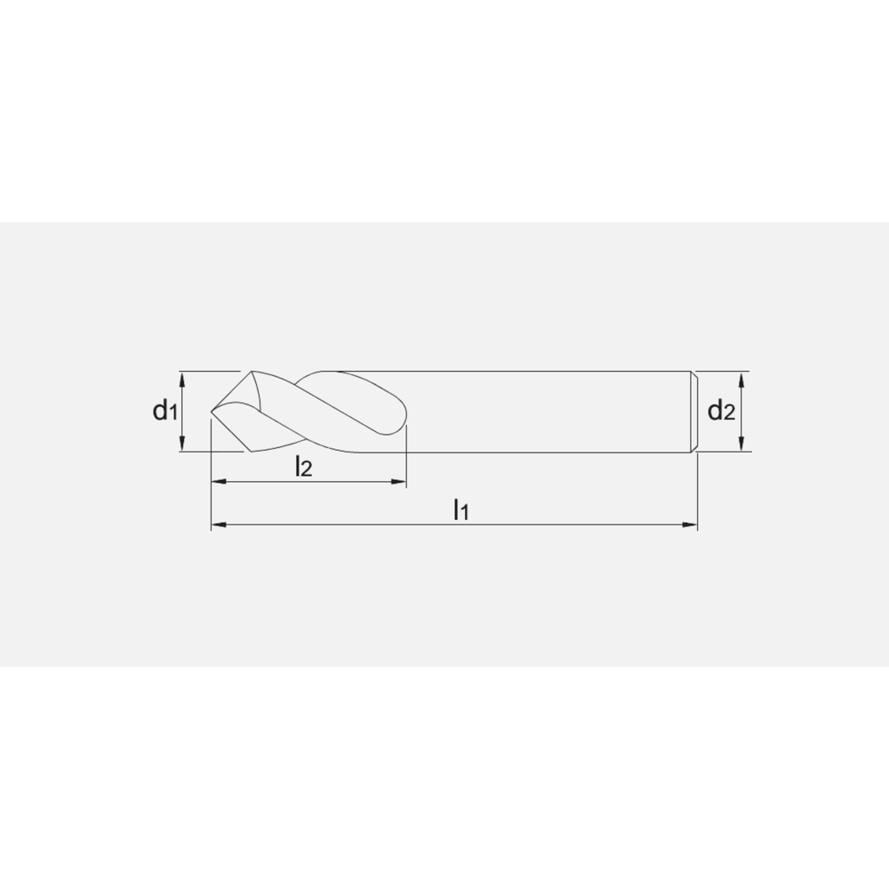 Phantom HSS-E NC-Centreerboor 90°, lang
