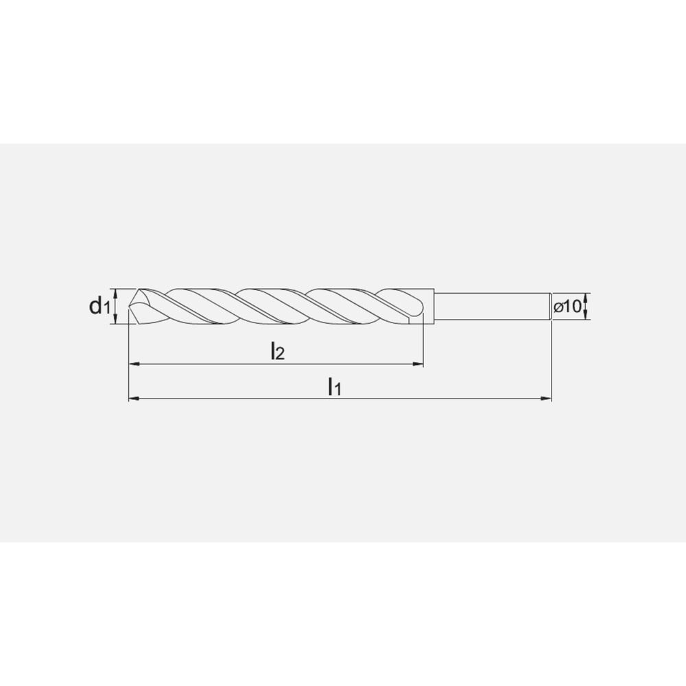 International Tools ECO HSS Spiraalboor gewalst, schacht 10 mm