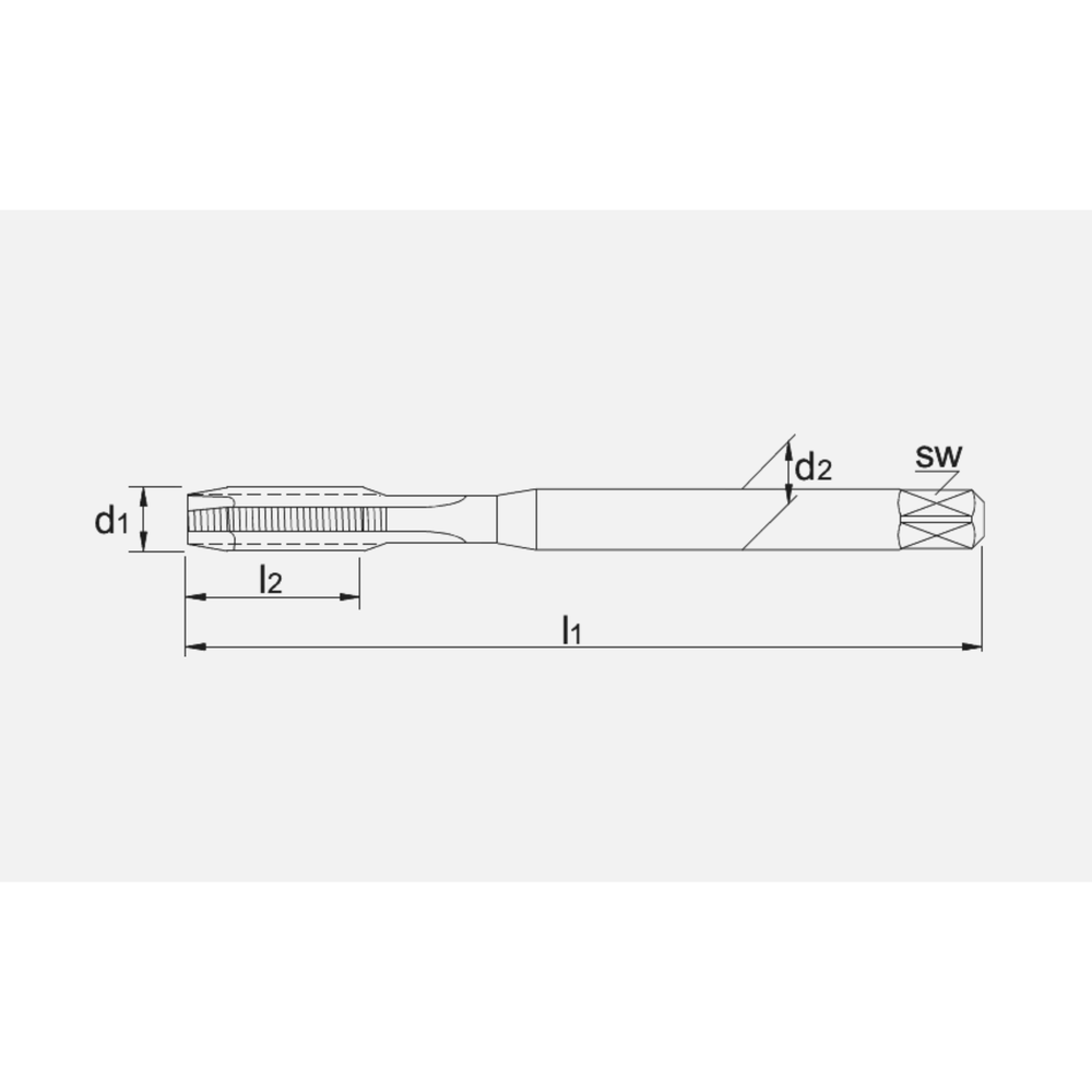 Phantom HSS-E Machinetap DIN 371 Metrisch, stoomontlaten