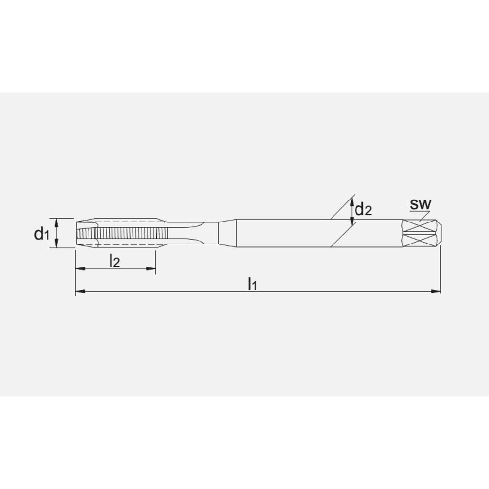 Phantom UNI HSS-E Machinetap DIN 371 Metrisch, TiN