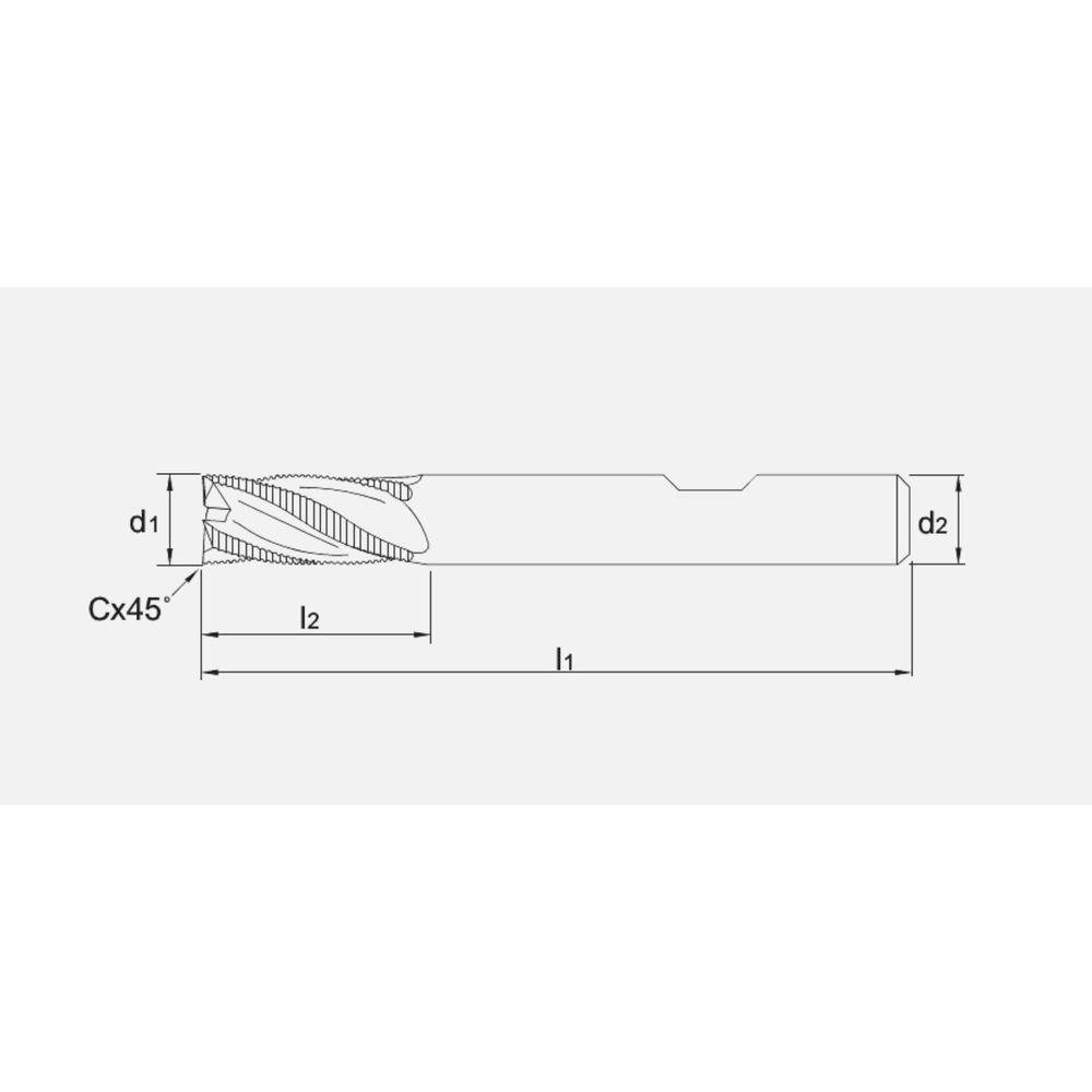 Phantom HSS-E 8% Ruwfrees DIN 844-B kort, type HR